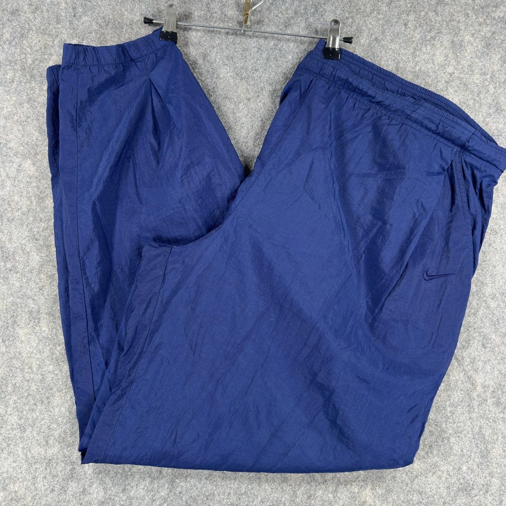 Nike Pants Mens XXL Blue Nylon Track Windbreaker Athletic Warm Up Jogger